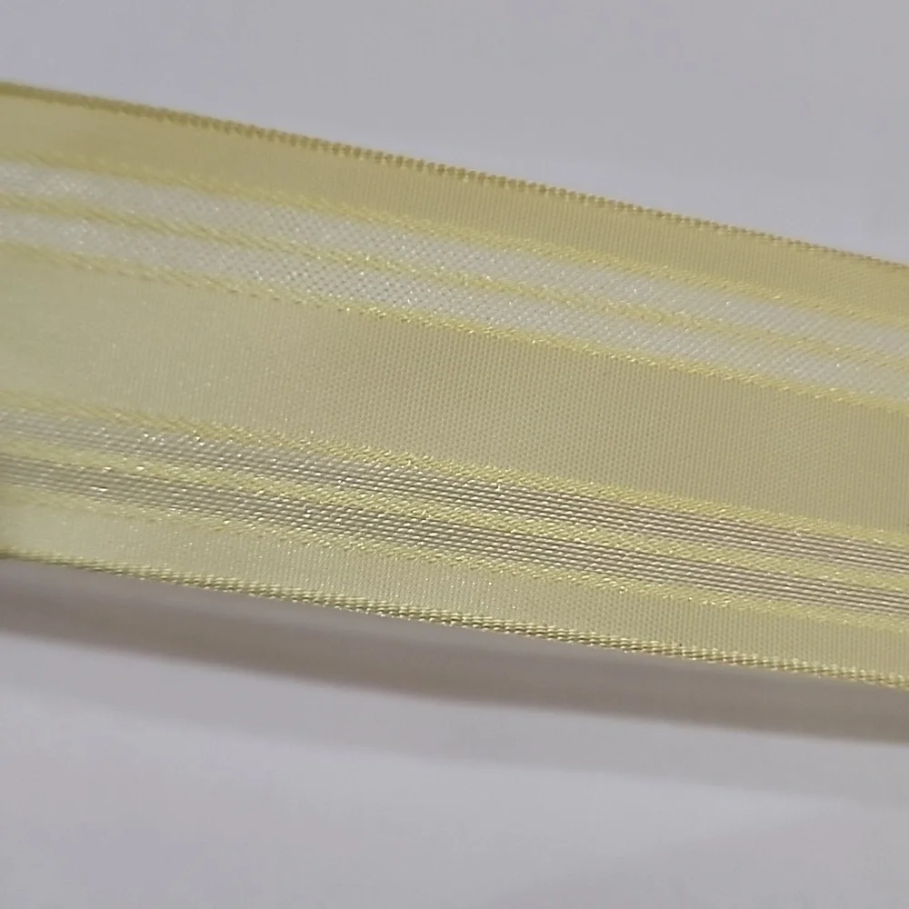 3 Rolls Pastels Kirkland Wire-edged Ribbon, 142 yards approx total